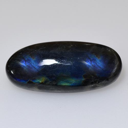 Espectrolita Multicolor natural de 6.05 ct, Corte Óvalo, Opaco