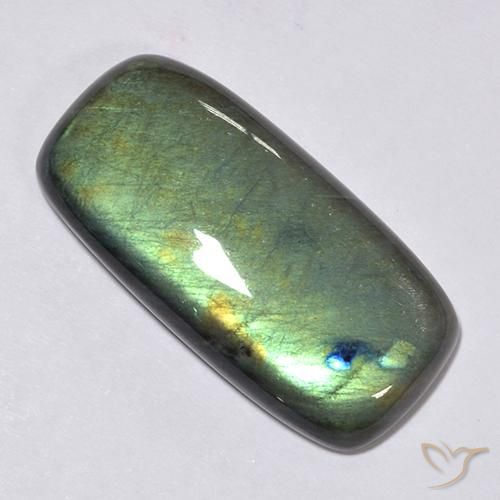Espectrolita Multicolor natural de 37.60 ct, Forma Cojín, Opaco