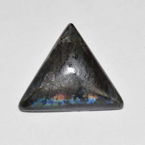 Espectrolita Multicolor natural de 4.11 ct, Trillón, Opaco