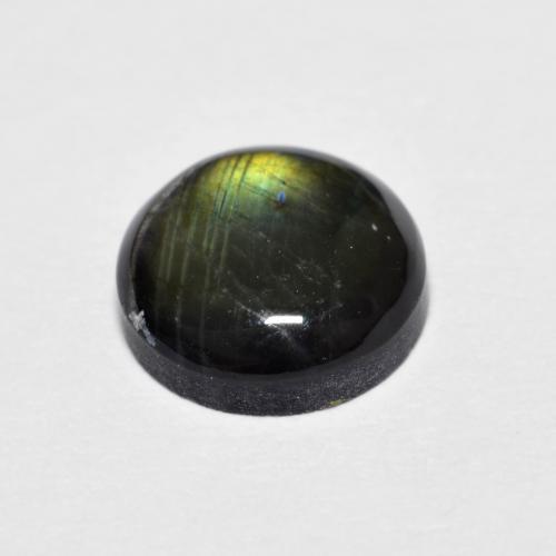 Espectrolita multicolor natural de 1,72 ct, corte redondo, opaco