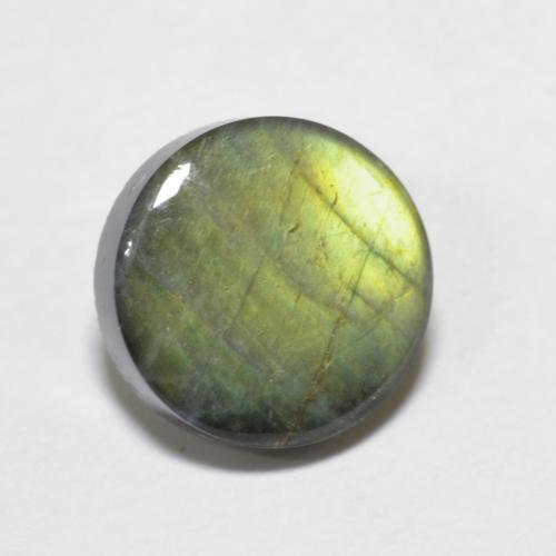 Espectrolita multicolor natural de 1,44 ct, corte redondo, opaco
