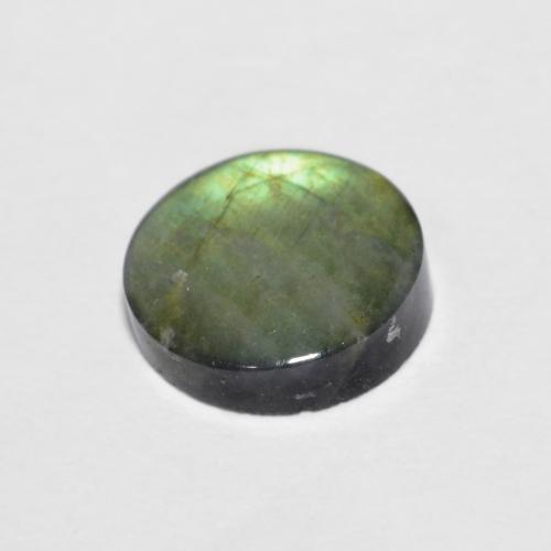 Espectrolita multicolor natural de 1,44 ct, corte redondo, opaco