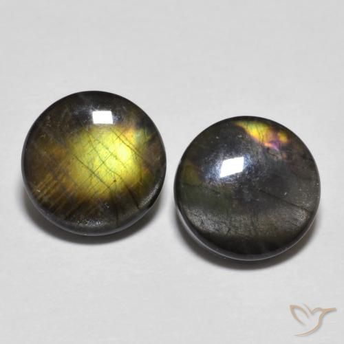 3.53ctw Natural Multicolor Espectrolita, Redondo, Opaco
