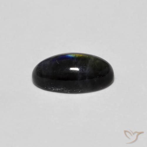 Espectrolita Multicolor natural de 0.77 ct, Corte Óvalo, Opaco