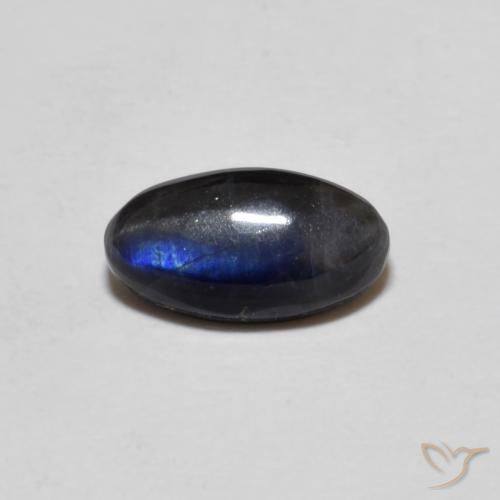 Espectrolita Multicolor natural de 0.77 ct, Corte Óvalo, Opaco