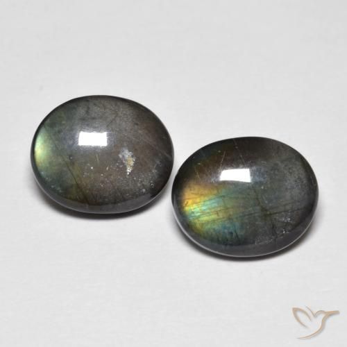 4.35ctw Natural Multicolor Espectrolita, Ovalada, Opaco