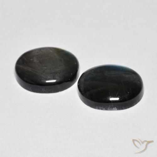 Gemas de Espectrolita Multicolor natural de 4.35 ct, Ovalada, Opaco