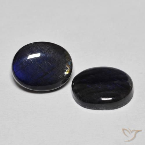 Gemas de Espectrolita Multicolor natural de 4.46 ct, Ovalada, Opaco