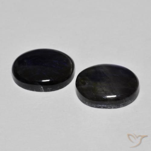 Gemas de Espectrolita Multicolor natural de 4.22 ct, Ovalada, Opaco