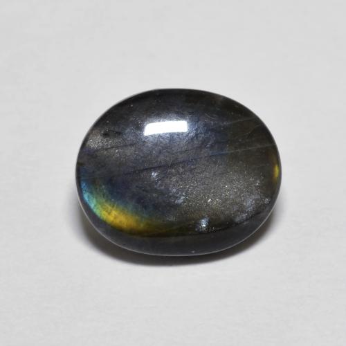 Espectrolita Multicolor natural de 2.08 ct, Corte Óvalo, Opaco
