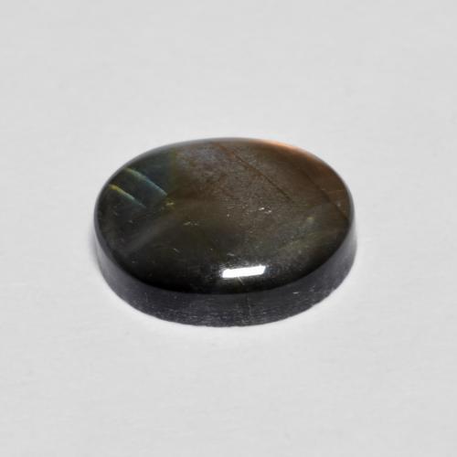 Espectrolita multicolor natural de 2,20 ct, corte óvalo, opaco