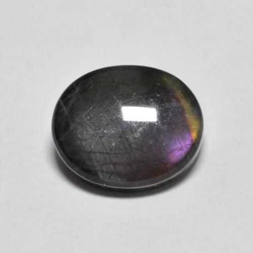 Espectrolita multicolor natural de 2,36 ct, corte óvalo, opaco