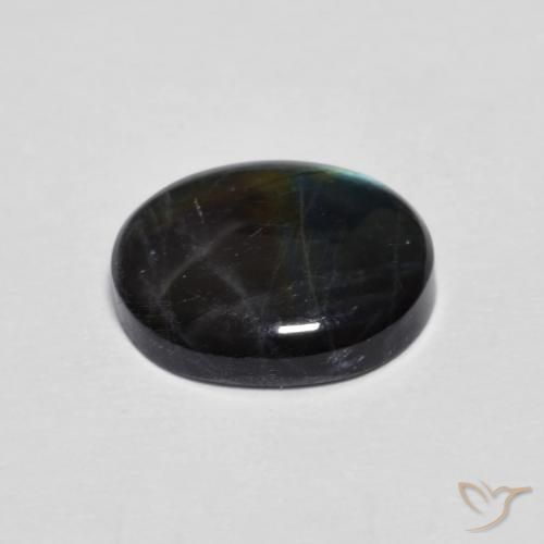 Espectrolita Multicolor natural de 2.27 ct, Ovalada, Opaco