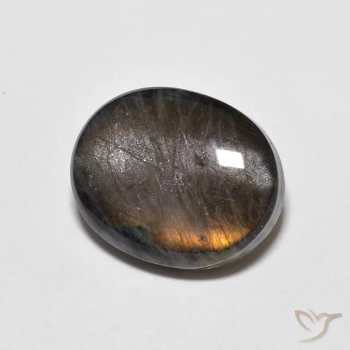 Espectrolita Multicolor natural de 2.38 ct, Ovalada, Opaco