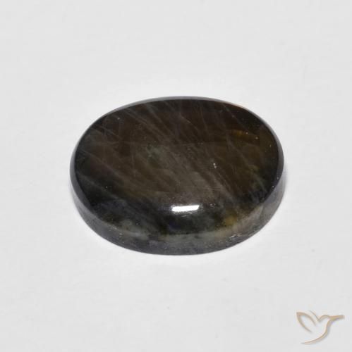 Espectrolita Multicolor natural de 2.38 ct, Ovalada, Opaco
