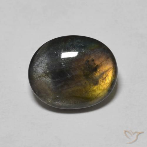 Espectrolita Multicolor natural de 2.26 ct, Ovalada, Opaco