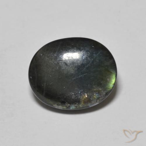 Espectrolita Multicolor natural de 2.12 ct, Ovalada, Opaco