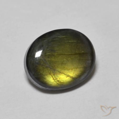 Espectrolita Multicolor natural de 2.16 ct, Ovalada, Opaco