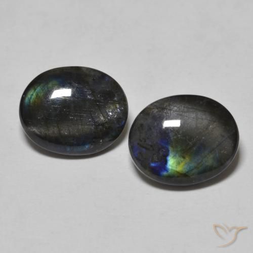 4.15ctw Natural Multicolor Espectrolita, Ovalada, Opaco