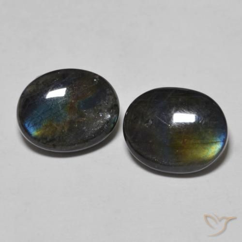 4.18ctw Natural Multicolor Espectrolita, Ovalada, Opaco