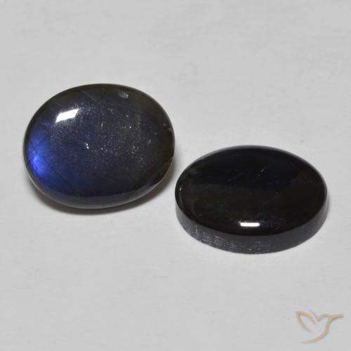 Gemas de Espectrolita Multicolor natural de 4.24 ct, Ovalada, Opaco