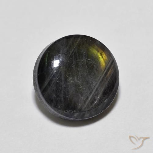 Espectrolita Multicolor natural de 1.65 ct, Redondo, Opaco