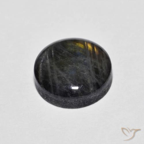 Espectrolita Multicolor natural de 1.65 ct, Redondo, Opaco