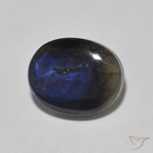 Espectrolita Multicolor natural de 2.18 ct, Ovalada, Opaco