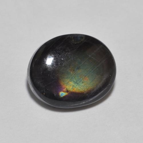 Espectrolita Multicolor natural de 2.15 ct, Ovalada, Opaco