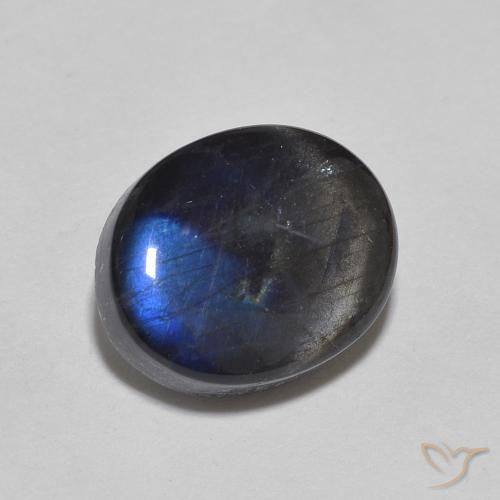 Espectrolita Multicolor natural de 2.28 ct, Ovalada, Opaco