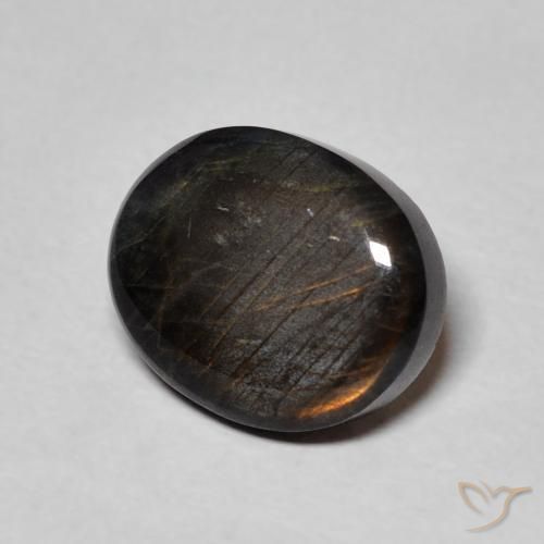 Espectrolita Multicolor natural de 2.29 ct, Ovalada, Opaco