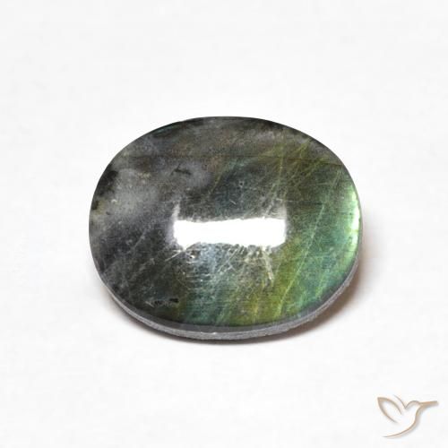 Espectrolita Multicolor natural de 1.83 ct, Ovalada, Opaco