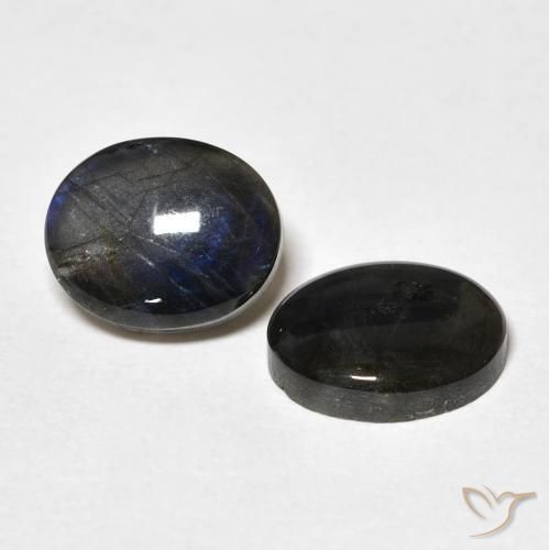 Gemas de Espectrolita Multicolor natural de 4.16 ct, Ovalada, Opaco