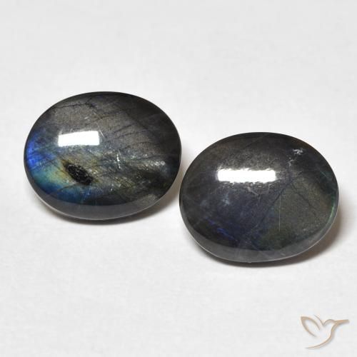 4.34ctw Natural Multicolor Espectrolita, Ovalada, Opaco