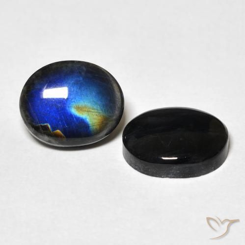 Gemas de Espectrolita Multicolor natural de 4.50 ct, Ovalada, Opaco