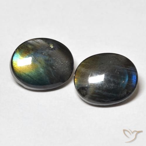 4.37ctw Natural Multicolor Espectrolita, Ovalada, Opaco