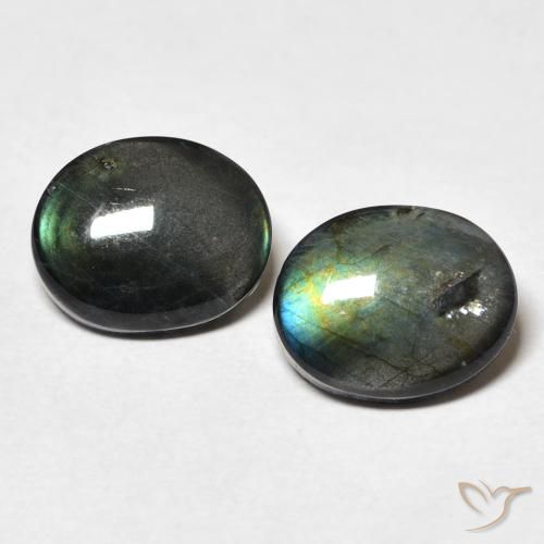4.30ctw Natural Multicolor Espectrolita, Ovalada, Opaco