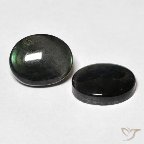 Gemas de Espectrolita Multicolor natural de 4.30 ct, Ovalada, Opaco