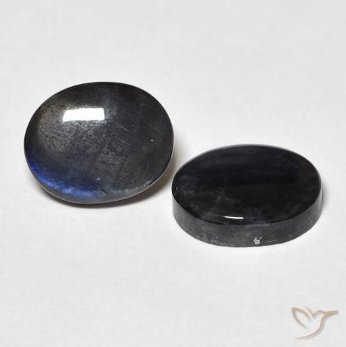 Gemas de Espectrolita Multicolor natural de 4.48 ct, Ovalada, Opaco