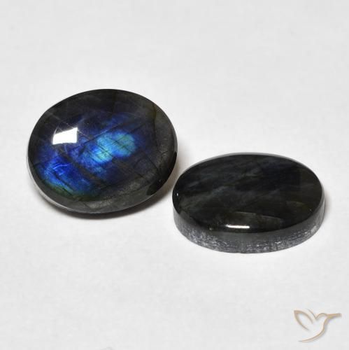Gemas de Espectrolita Multicolor natural de 4.42 ct, Ovalada, Opaco