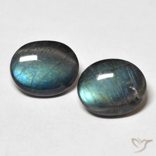 4.43ctw Natural Multicolor Espectrolita, Ovalada, Opaco