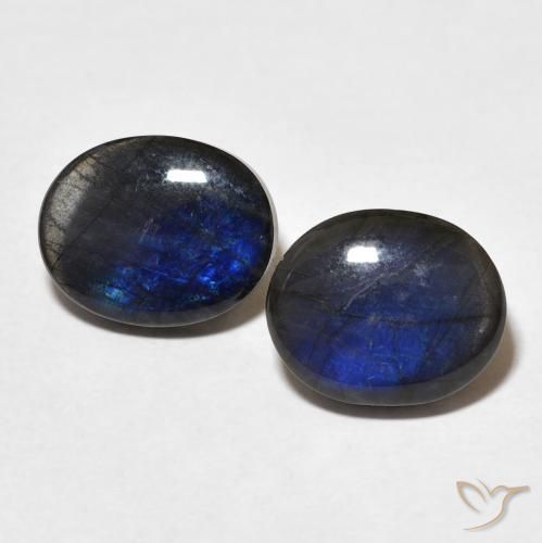 4.56ctw Natural Multicolor Espectrolita, Ovalada, Opaco