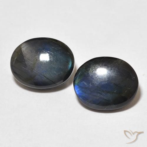 4.58ctw Natural Multicolor Espectrolita, Ovalada, Opaco