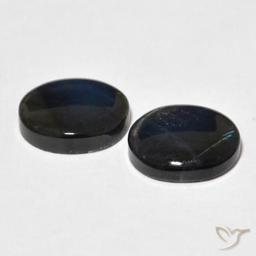 Gemas de Espectrolita Multicolor natural de 4.58 ct, Ovalada, Opaco
