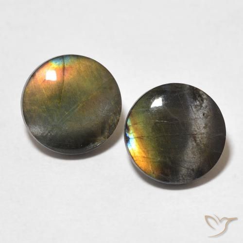 2.71ctw Natural Multicolor Espectrolita, Redondo, Opaco