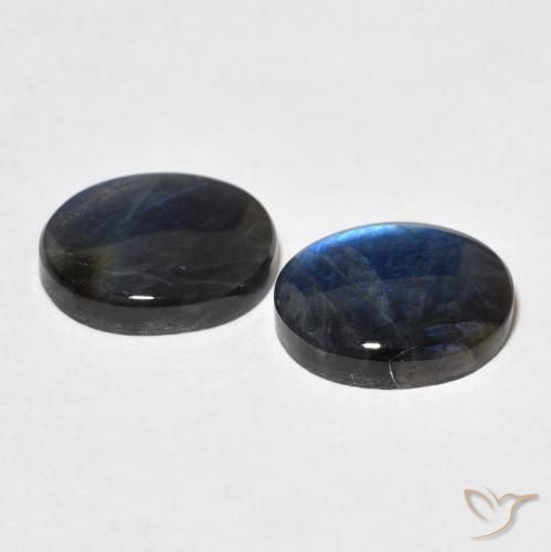Gemas de Espectrolita Multicolor natural de 4.19 ct, Ovalada, Opaco