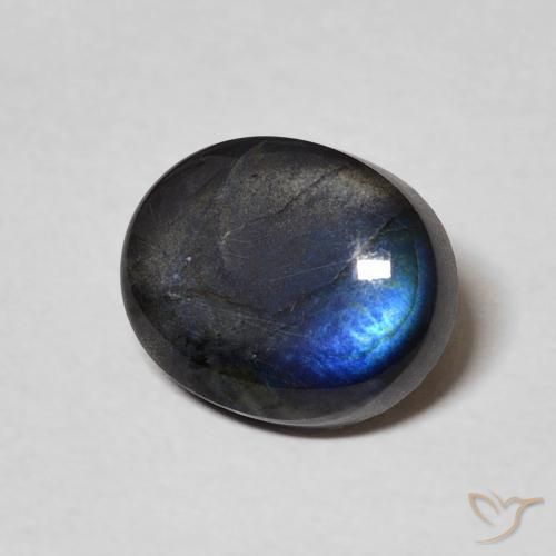 Espectrolita Multicolor natural de 2.28 ct, Ovalada, Opaco