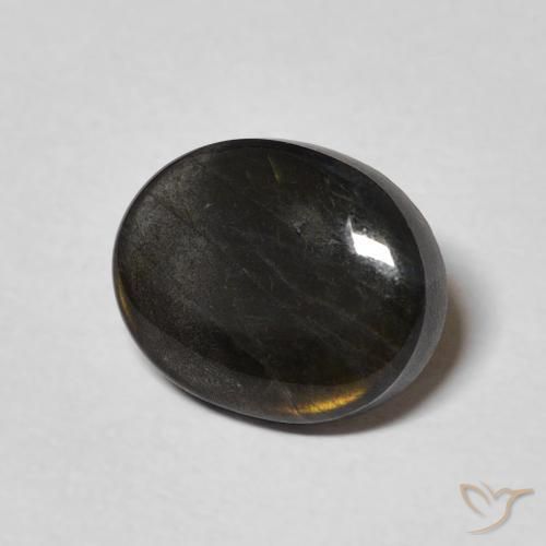 Espectrolita Multicolor natural de 2.19 ct, Ovalada, Opaco