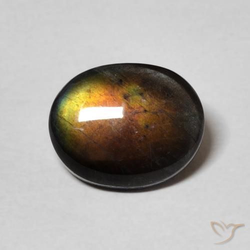 2.17ct Natural Multicolor Espectrolita, Ovalada, Opaco