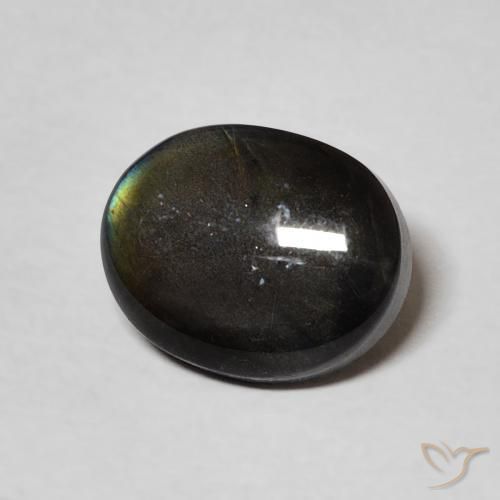 Espectrolita Multicolor natural de 2.17 ct, Ovalada, Opaco